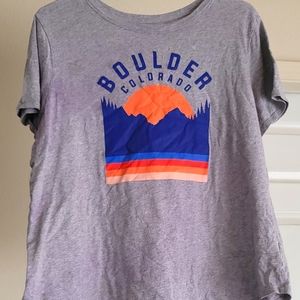 Travel Tee! Boulder Colorado, NWOT